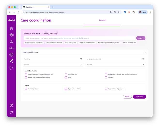 Care Coordination Screen