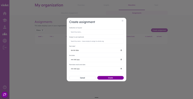 Create an assignment